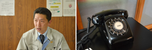 小林社長・黒電話