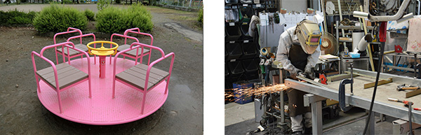 複合写真（レジャーランド）作業写真