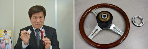 岡庭社長・ハンドル