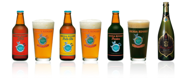 商品ラインアップ（IPA、ペールエール、ポーター子、山伏１）